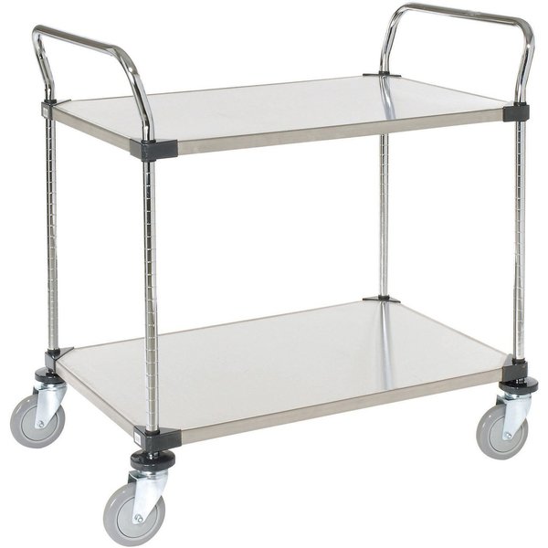 Nexel Stainless Steel Utility Cart, 2 Shelves, 36x24x38 184286